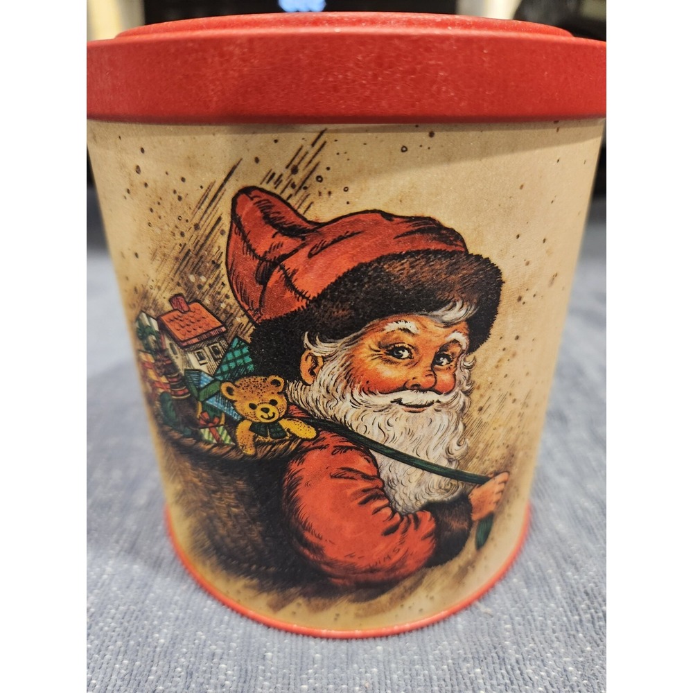 Vintage Potpourri Press Victorian Christmas Tin 5" Tall,‎ Wide